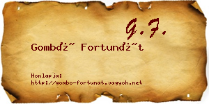Gombó Fortunát névjegykártya